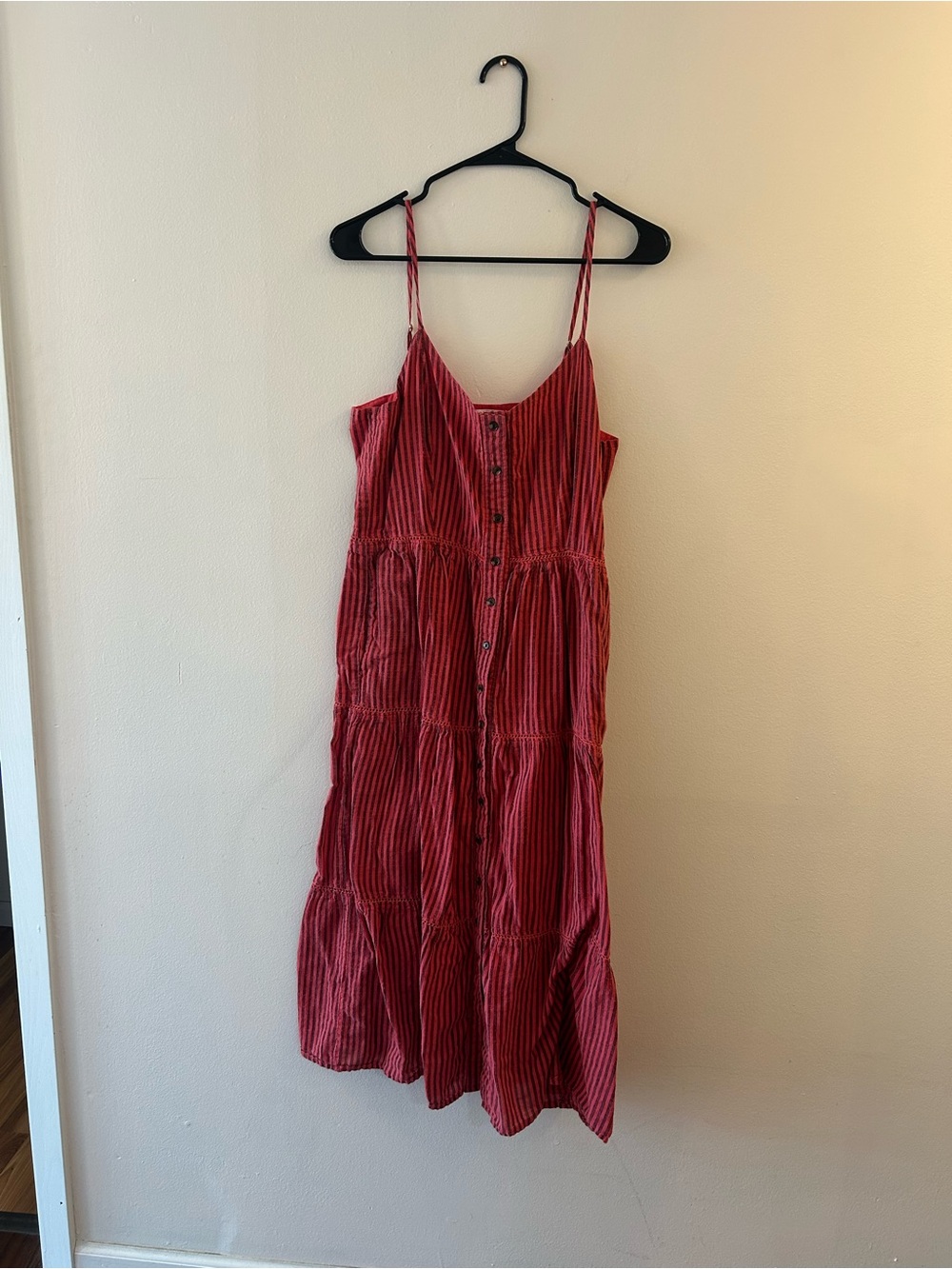Women’s SUNDRY Red Striped Button-Front Sundress